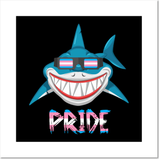 Shark Transgender Flag Lgbt Posters and Art